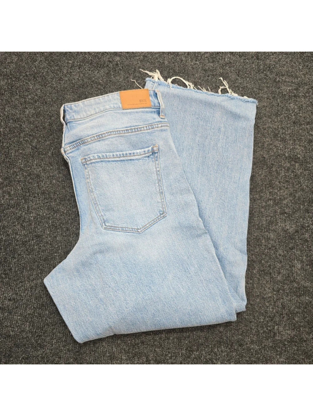 BKE Parker High Rise Cropped Wide Leg Raw Hem Jeans - 30x28